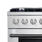 FORNO Marco 36" 5.36 cu. ft. Dual Fuel Range in Stainless Steel with 6 Sealed Burners, FFSGS6197-36