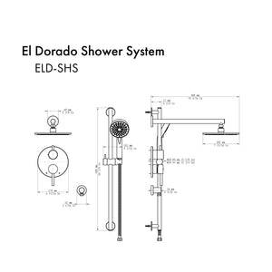 ZLINE El Dorado Shower System in Polished Gold, ELD-SHS-PG