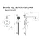 ZLINE Emerald Bay Thermostatic Shower System in Chrome, EMBY-SHS-T3-CH