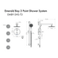 ZLINE Emerald Bay Thermostatic Shower System in Brushed Nickel with Body Jets, EMBY-SHS-T3-BN