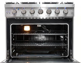 Cosmo 36" 6.0 cu. ft. Commercial Gas Range with Convection Oven in Stainless Steel with Storage Drawer