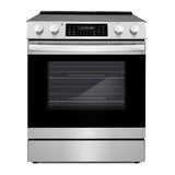 Cosmo Commercial Style 30" 6.3 cu. ft. Electric Range with 5 Burner Glass Cooktop and Self Clean Air Fry Oven in Stainless Steel