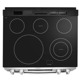 Cosmo Commercial Style 30" 6.3 cu. ft. Electric Range with 5 Burner Glass Cooktop and Self Clean Air Fry Oven in Stainless Steel