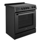Cosmo Stellar 30" 5.0 cu. ft. Electric Range with 4 Burner Glass Cooktop and Convection Oven in Matte Black, COS-ERD304K-BK