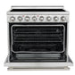 FORNO Paolo 36" 5.44 cu. ft. Freestanding Electric Range with True Convection Oven in Stainless Steel, FFSEL6011-36