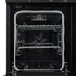 FORNO Paolo 48" 6.7 cu. ft. Freestanding Electric Range with True Convection Oven in Black with Antique Brass Accents, FFSEL6011-48BLK