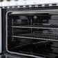 FORNO Paolo 48" 6.7 cu. ft. Freestanding Electric Range with True Convection Oven in White with Antique Brass Accents, FFSEL6011-48WHT