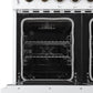 FORNO Paolo 48" 6.7 cu. ft. Freestanding Electric Range with True Convection Oven in White with Antique Brass Accents, FFSEL6011-48WHT