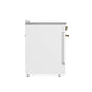 FORNO Paolo 30" 4.38 cu. ft. Freestanding Electric Range in White with Antique Brass Handles, FFSEL6011-30WHT
