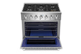 Empava 36" Pro-Style Slide-In Single Oven Gas Range - 36GR08