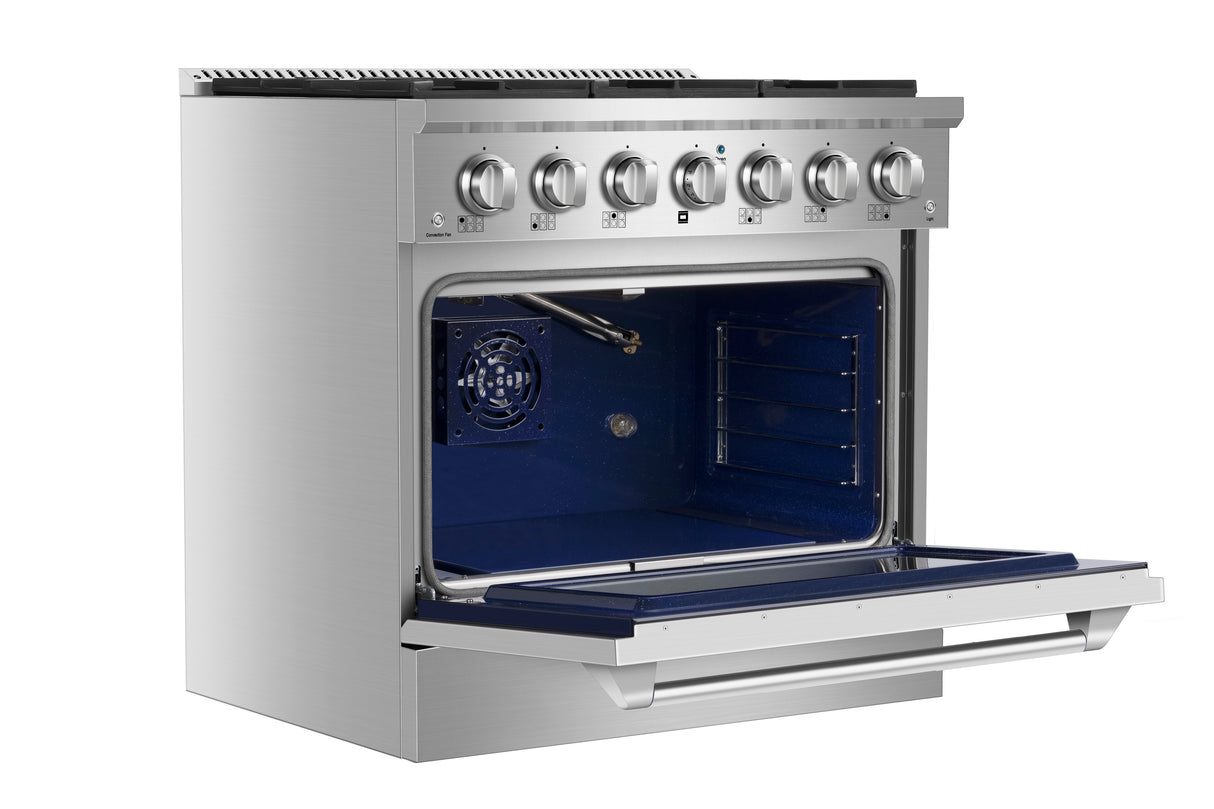 Empava 36" Pro-Style Slide-In Single Oven Gas Range - 36GR08