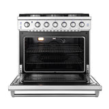 Empava 36" Pro-Style Slide-in Single Oven Gas Range - 36GR11