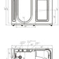 Empava 53" Walk-in Whirlpool Bathtub with Left Side Door, EMPV-53WIT02
