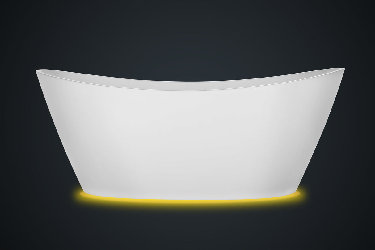 Empava 59 in. Freestanding Soaking Bathtub with Lighted - EMPV-59FT1518LED