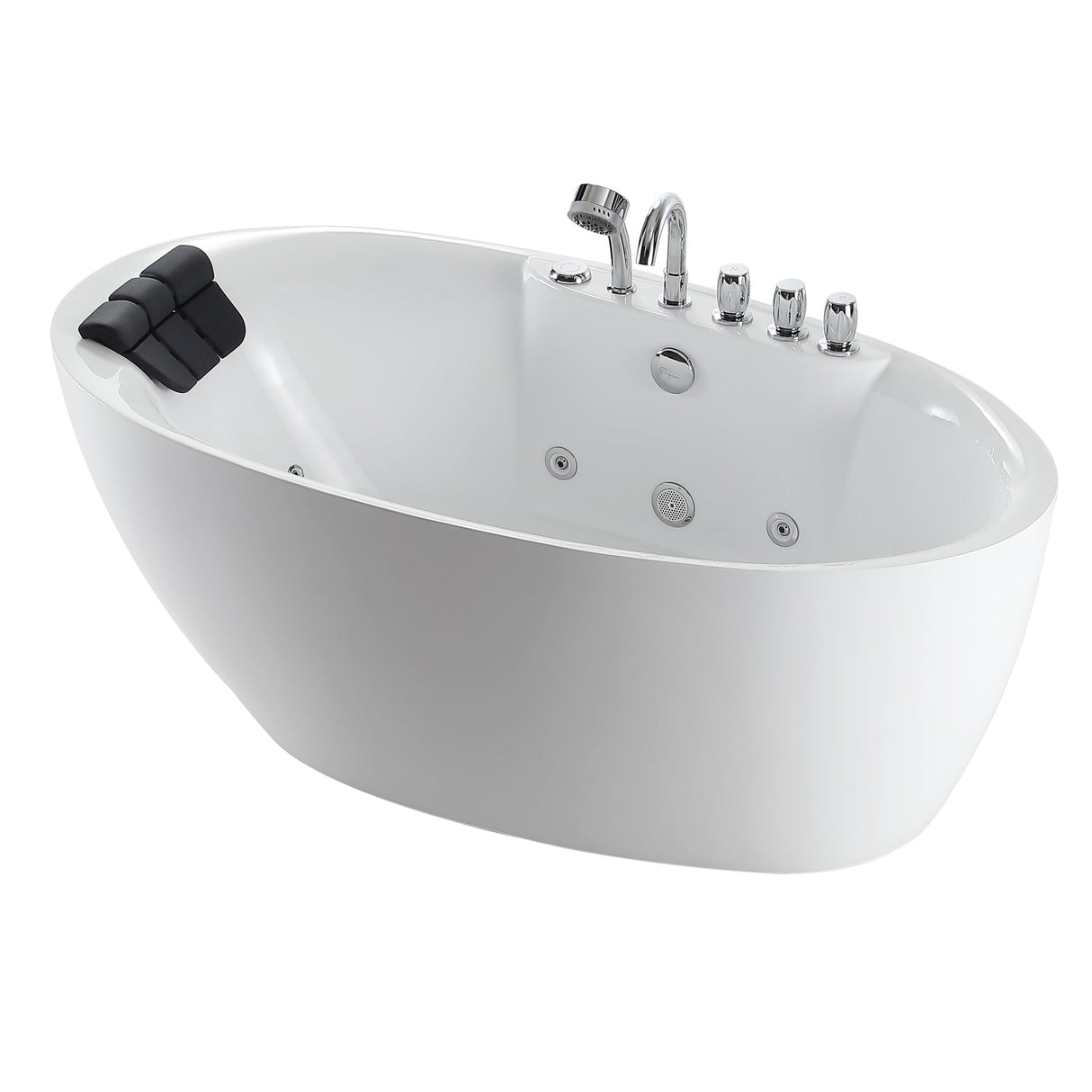 Empava 59 in. Whirlpool Freestanding Acrylic Bathtub - EMPV-59AIS12