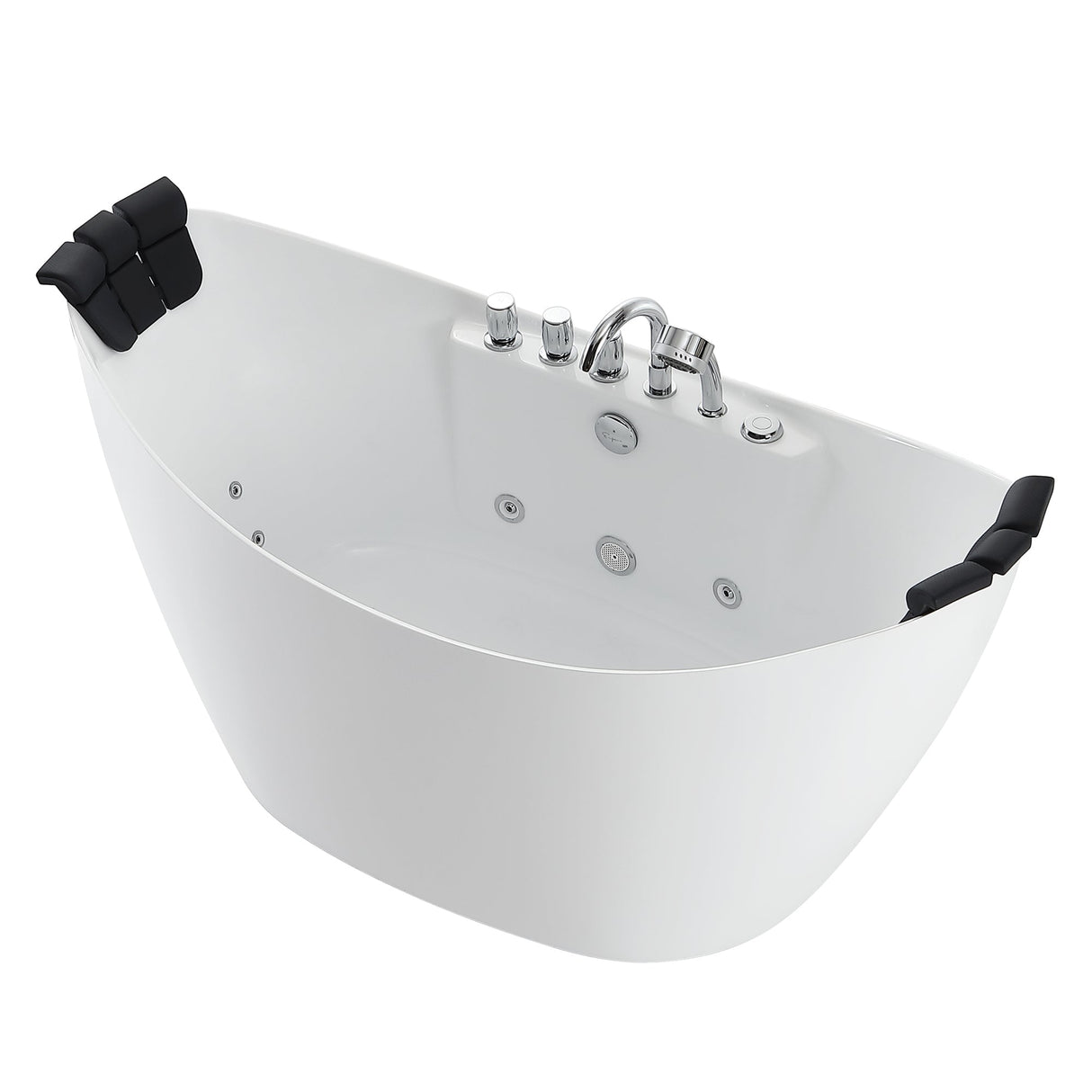 Empava 59 in. Whirlpool Freestanding Acrylic Bathtub - EMPV-59AIS11