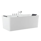 Empava 59 in. Whirlpool Freestanding Acrylic Bathtub - EMPV-59AIS15