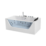 Empava 59 in. Whirlpool Rectangular Bathtub - EMPV-59JT408LED