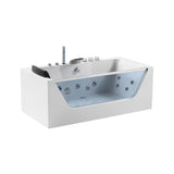 Empava 59 in. Whirlpool Rectangular Bathtub - EMPV-59JT408LED