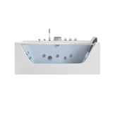 Empava 59 in. Whirlpool Rectangular Bathtub - EMPV-59JT408LED