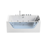 Empava 59 in. Whirlpool Rectangular Bathtub - EMPV-59JT408LED