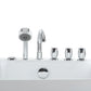 Empava 67" Freestanding Flat Bottom Whirlpool Bathtub with Faucet, EMPV-67AIS13