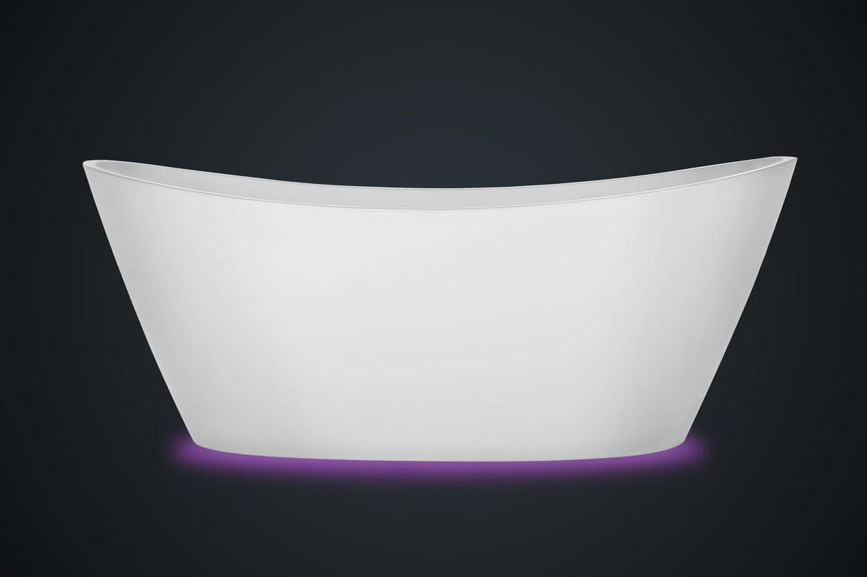 Empava 67 in. Freestanding Soaking Bathtub with Lighted - EMPV-67FT1518LED