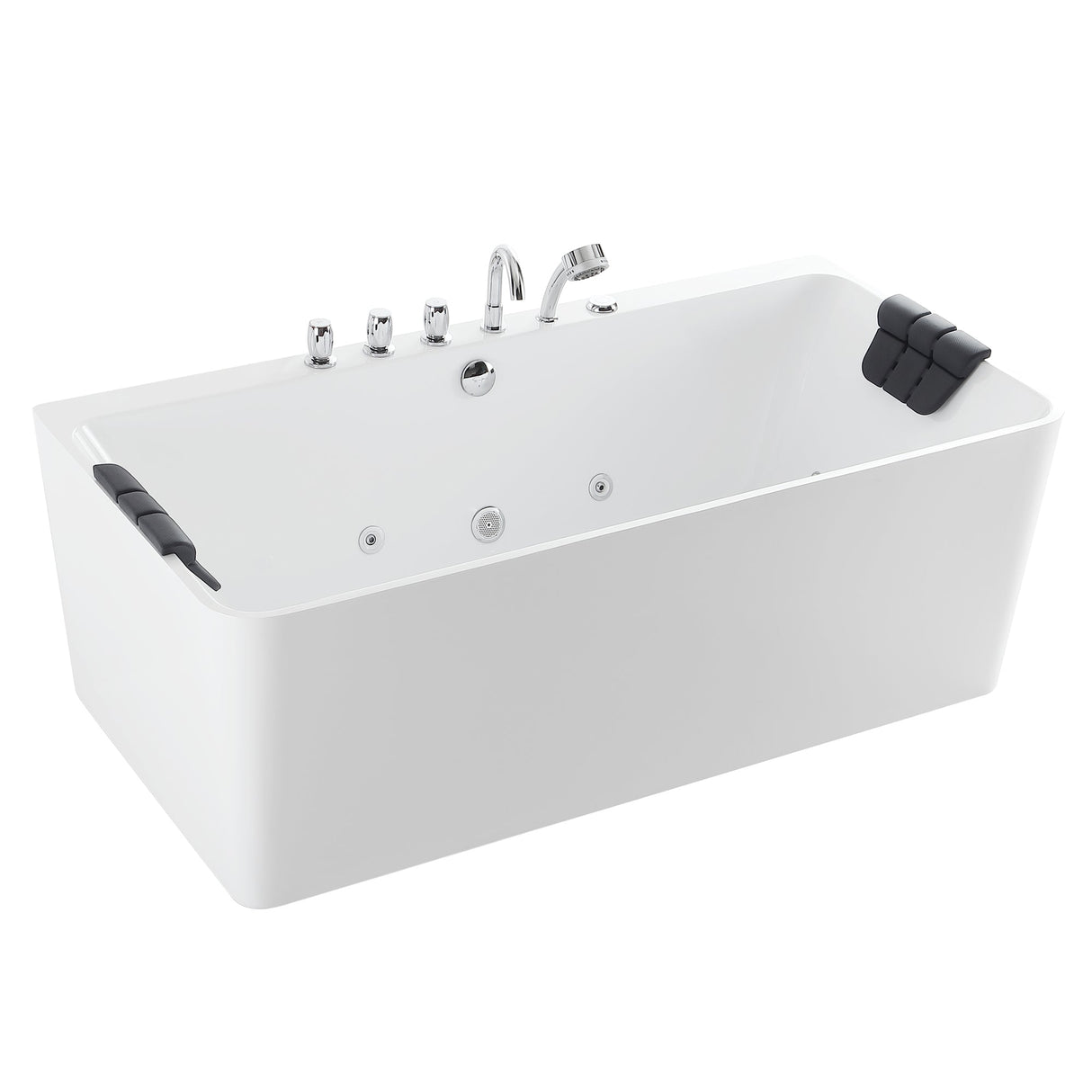 Empava 67 in. Whirlpool Freestanding Acrylic Bathtub - EMPV-67AIS03