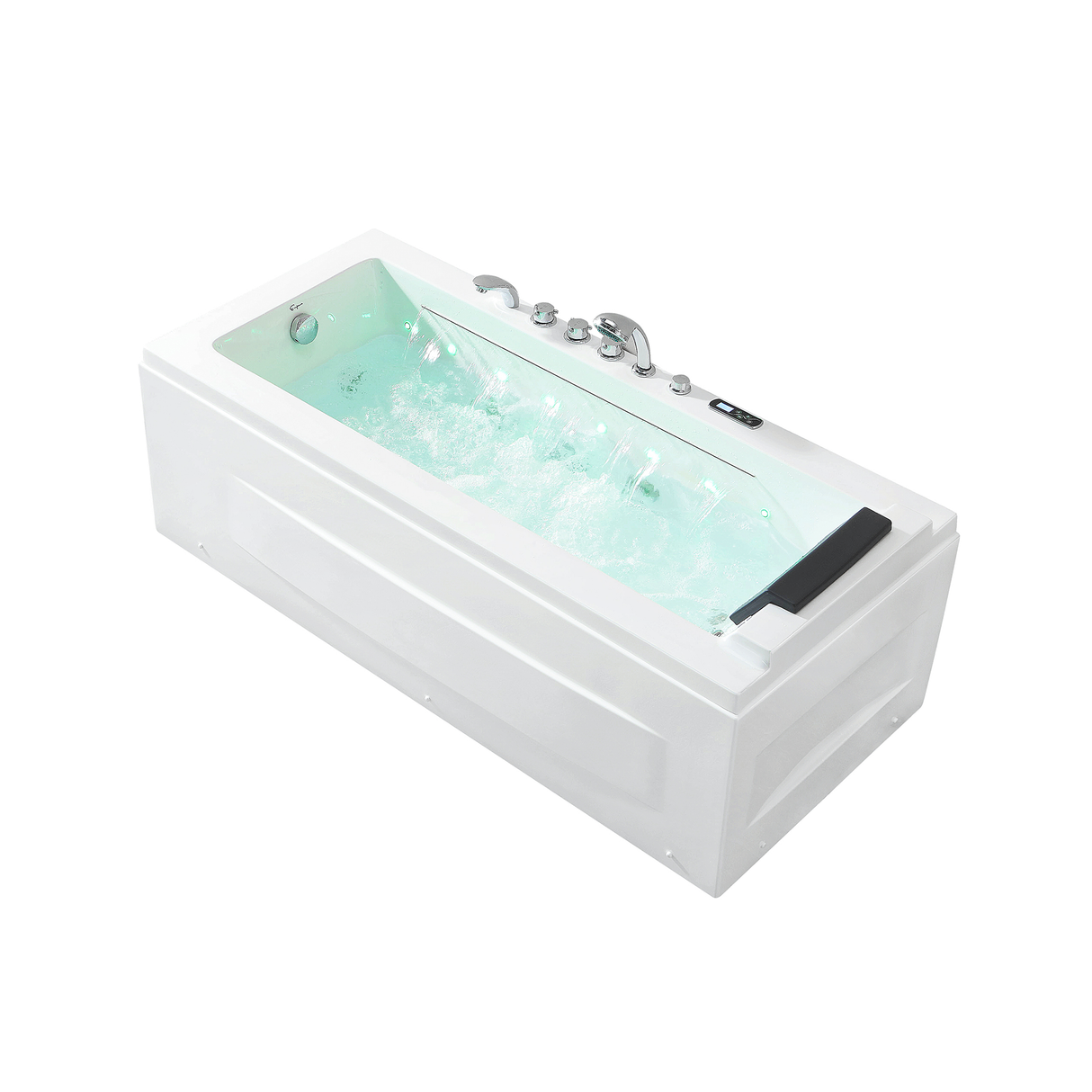 Empava 67 in. Whirlpool Rectangular Bathtub - EMPV-67JT351LED