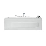 Empava 67 in. Whirlpool Rectangular Bathtub - EMPV-67JT351LED