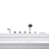 Empava 67 in. Whirlpool Rectangular Bathtub - EMPV-67JT351LED