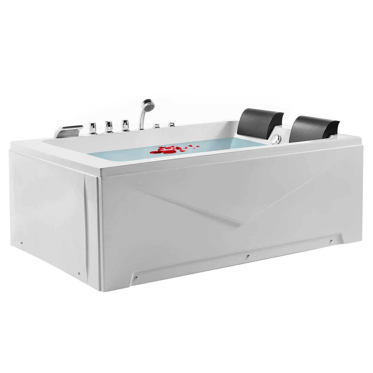 Empava 71 in. Acrylic Alcove Whirlpool Bathtub - EMPV-71JT667B