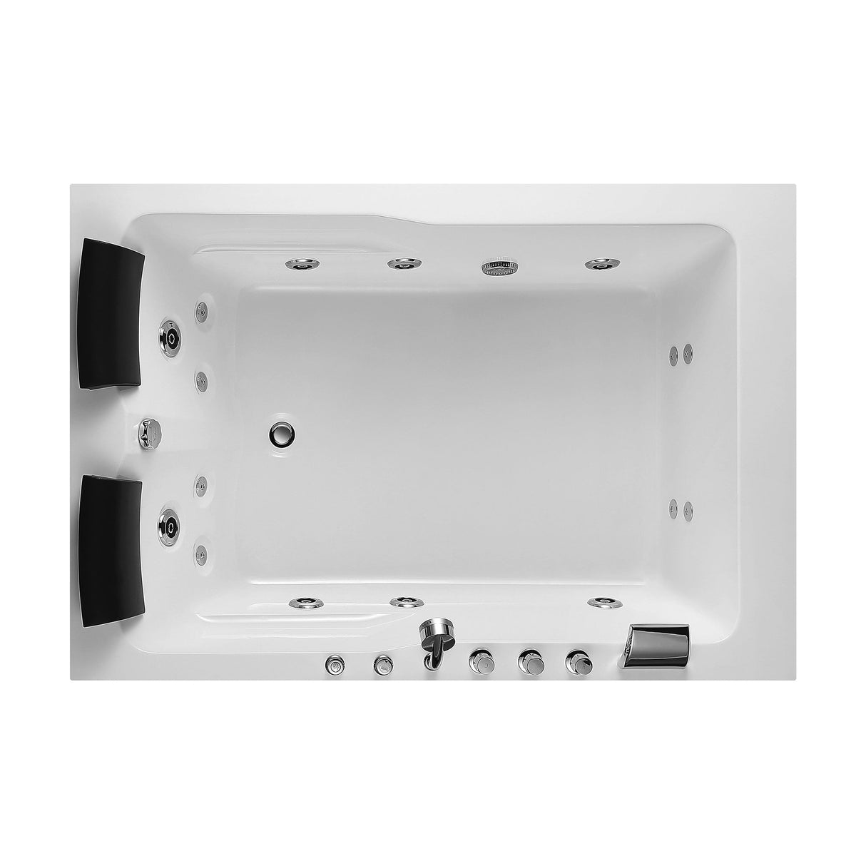 Empava 71 in. Acrylic Alcove Whirlpool Bathtub - EMPV-71JT667B