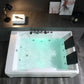 Empava 72" Modern Whirlpool Alcove Bathtub with Faucet and LED Lights, EMPV-72JT367LED