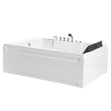 Empava 72 in. Whirlpool Rectangular Bathtub - EMPV-72JT367LED