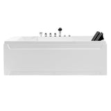 Empava 72 in. Whirlpool Rectangular Bathtub - EMPV-72JT367LED