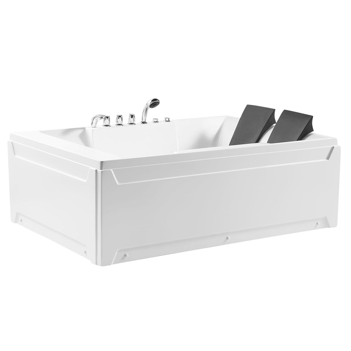 Empava 72 in. Whirlpool Rectangular Bathtub - EMPV-72JT367LED