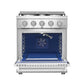 Empava 30" Slide-In Single Oven Natural Gas Range with 4 Burners - 4.2 cu. ft., EMPV-30GR03