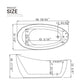 Empava 67" Freestanding Oval Whirlpool Acrylic Bathtub with Faucet, EMPV-67AIS05
