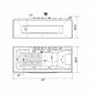 Empava 67" Modern Alcove Whirlpool Bathtub with Faucet and LED Lights, EMPV-67JT351LED