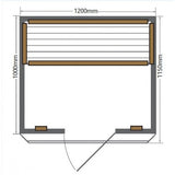 Evansport 2-Person Indoor Infrared Sauna dimensions