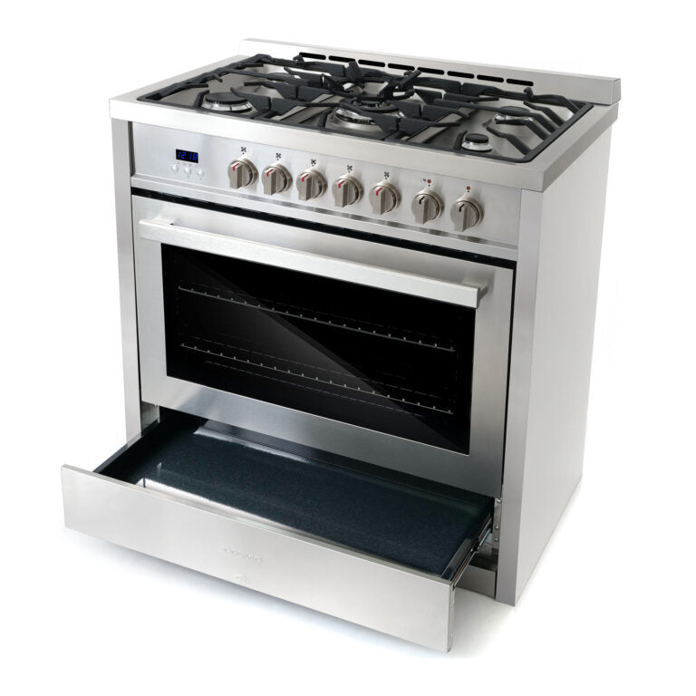 Cosmo Commercial-Style 36" 3.8 cu. ft. Single Oven Dual Fuel Range with 8 Function Convection Oven in Stainless Steel