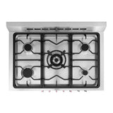 Cosmo Commercial-Style 36" 3.8 cu. ft. Single Oven Dual Fuel Range with 8 Function Convection Oven in Stainless Steel
