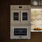 FORNO Gallico 30" 7.36 cu. ft. French Door Double Electric Wall Oven with Telescopic Racks, Air Fry, Self-Clean and Sous Vide, FBOEL1388-30