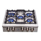 FORNO Spezia 30" Gas Rangetop with 5 Sealed Burners in Stainless Steel, FCTGS5751-30