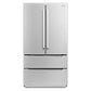 Cosmo Package - 36" Gas Range, Wall Mount Range Hood, Refrigerator with Ice Maker and Dishwasher, COS-4PKG-242