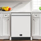FORNO Espresso Romano 24" Built-In Tall Tub Dishwasher in White with Stainless Steel Handles, FDWBI8035-24WHT