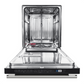 FORNO Espresso Package - 30" Electric Range, Refrigerator and Dishwasher in Black with Antique Brass Handles