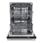 FORNO Espresso Pozzo 24" Built-In Dishwasher in Black with Stainless Steel Handles, FDWBI8067-24BLK
