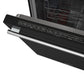 FORNO Espresso Pozzo 24" Built-In Dishwasher in Black with Stainless Steel Handles, FDWBI8067-24BLK